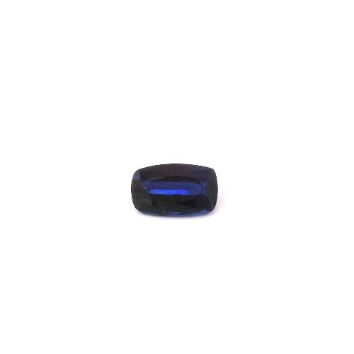 1.42 Carat Deep Blue Cushion Sapphire