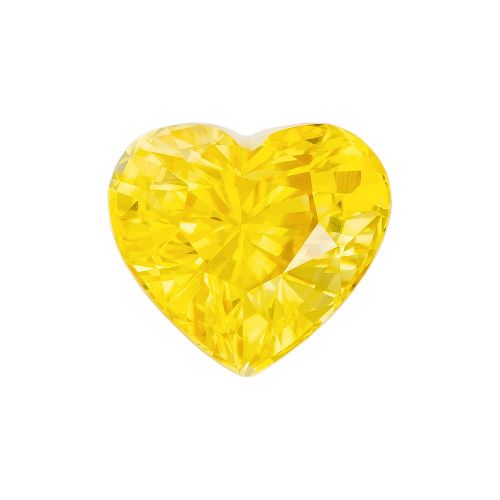 1.54 Carat Yellow Heart Sapphire