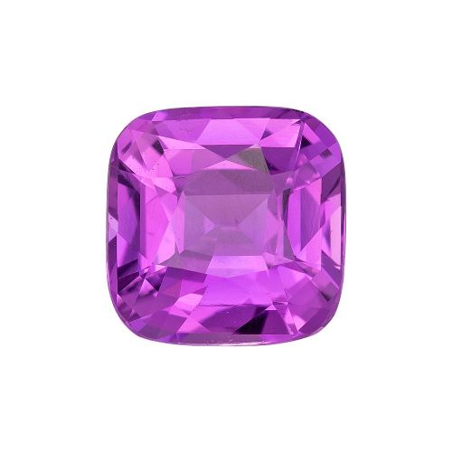1.64 Carat Purple Cushion Sapphire