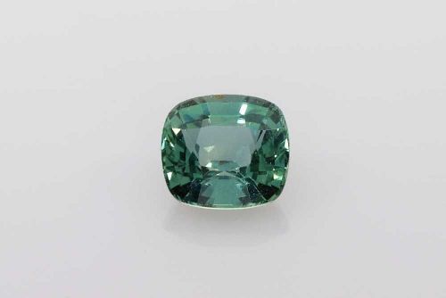 0.91 Carat Teal Cushion Sapphire
