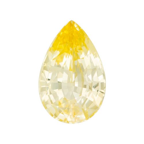 1.62 Carat Yellow Pear Sapphire