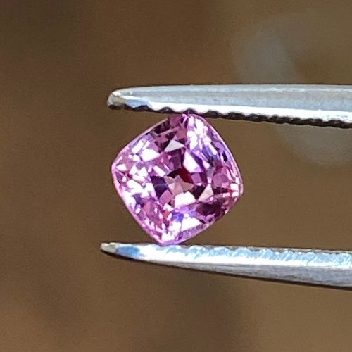 0.58 Carat Pink Cushion Sapphire