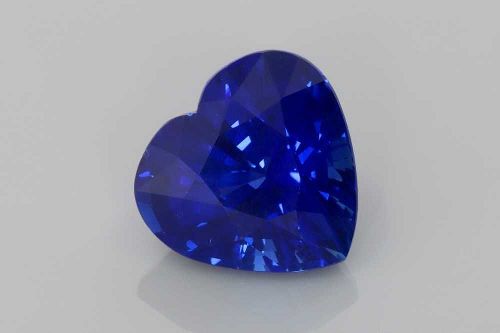 5.10 Carat Vivid Blue Heart Sapphire