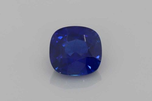3.13 Carat Vivid Blue Cushion Sapphire