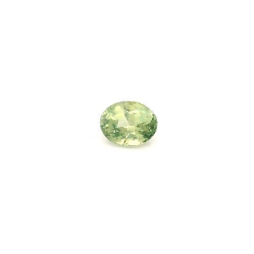 0.72 Carat Light Green Oval Sapphire