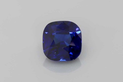 2.50 Carat Vivid Blue Cushion Sapphire
