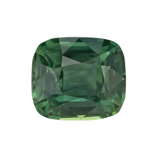 2.06 Carat Green Cushion Sapphire