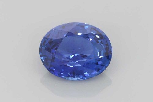 3.59 Carat Vivid Blue Oval Sapphire
