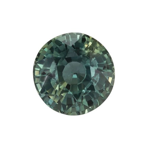 1.61 Carat Green Round Sapphire