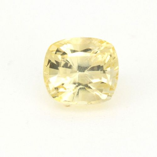 0.98 Carat Vivid Yellow Cushion Sapphire
