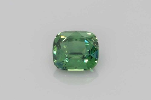 2.01 Carat Vivid Green Cushion Sapphire