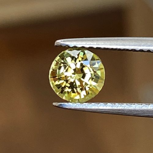 1.17 Carat Yellow Round Sapphire