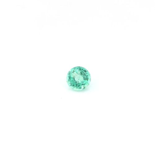 0.56 Carat Light Green Round Emerald