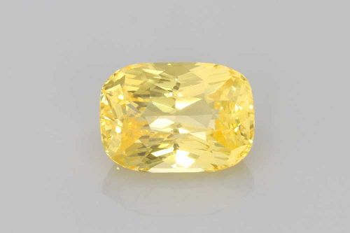 3.61 Carat Yellow Cushion Sapphire