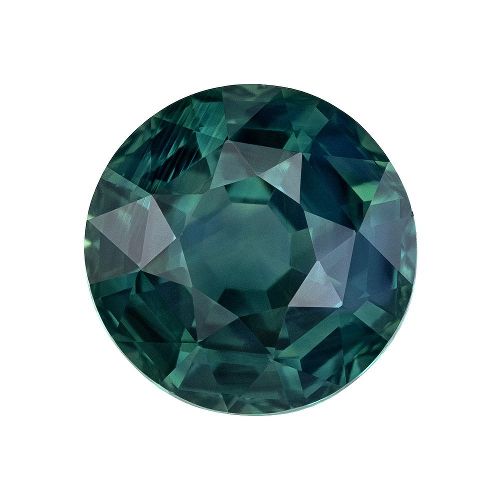 3.05 Carat Teal Round Sapphire