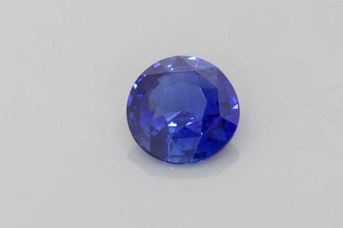 2.51 Carat Vivid Blue Round Sapphire