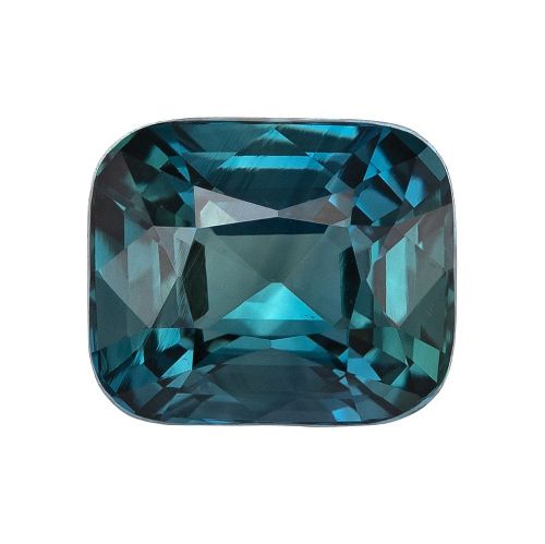 1.98 Carat Teal Cushion Sapphire