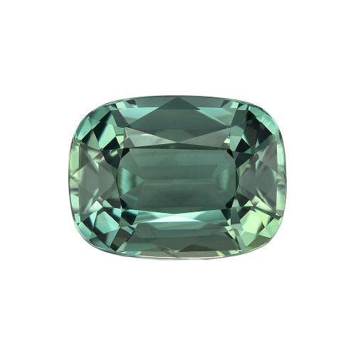 1.61 Carat Teal Cushion Sapphire