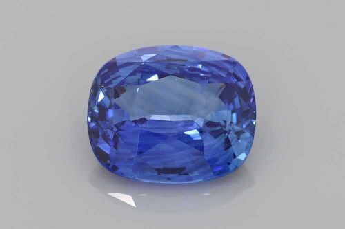 6.13 Carat Blue Cushion Sapphire
