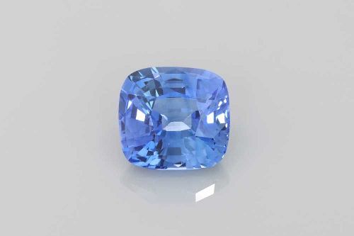 2.52 Carat Blue Cushion Sapphire