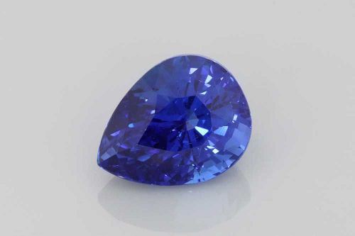 3.31 Carat Vivid Blue Pear Sapphire
