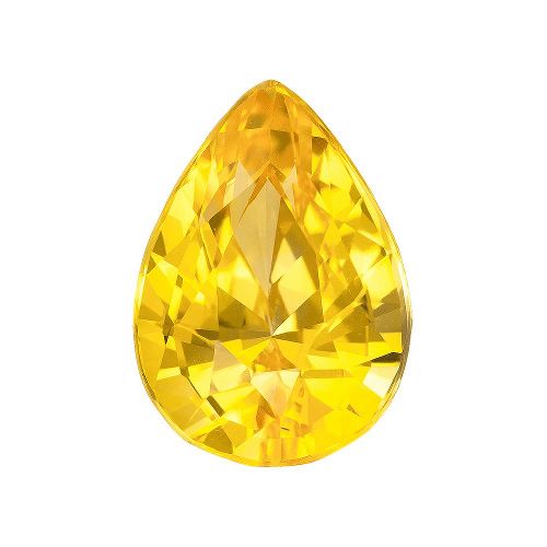2.17 Carat Yellow Pear Sapphire