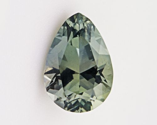 1.83 Carat Green Pear Sapphire