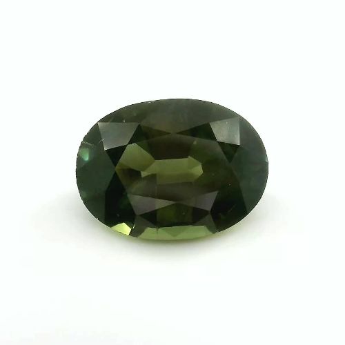 3.38 Carat Green Oval Sapphire