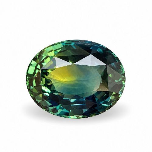 5.58 Carat Green Oval Sapphire