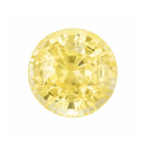 2.62 Carat Yellow Round Sapphire
