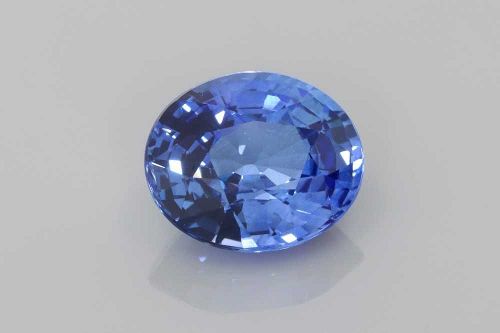 3.29 Carat Blue Oval Sapphire