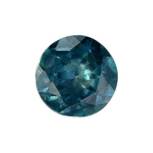 1.30 Carat Teal Round Sapphire