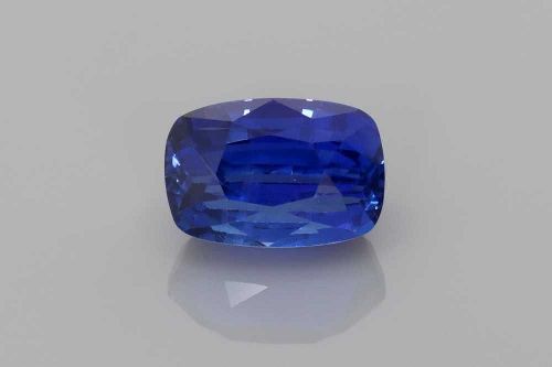 2.59 Carat Vivid Blue Cushion Sapphire
