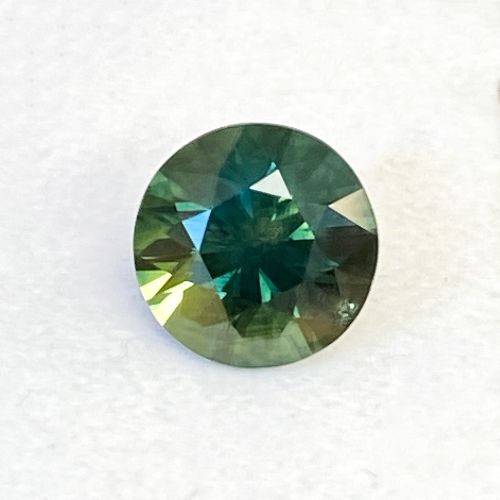 3.65 Carat Green Round Sapphire