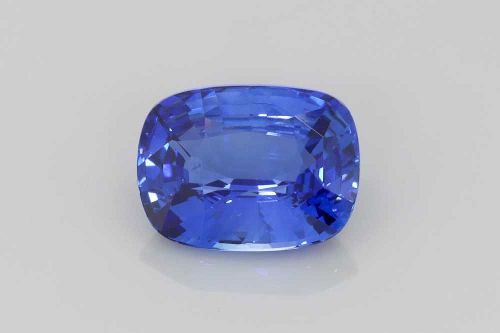 4.59 Carat Vivid Blue Cushion Sapphire