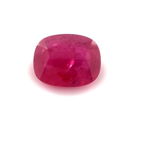 1.74 Carat Red Cushion Ruby