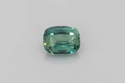 2.00 Carat Vivid Teal Cushion Sapphire