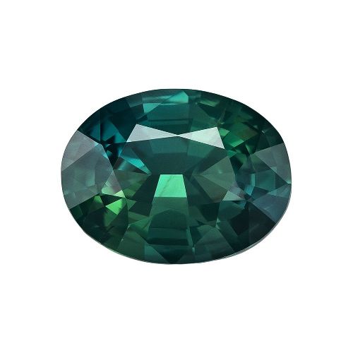 1.63 Carat Teal Oval Sapphire