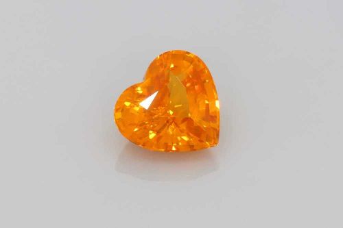 2.03 Carat Vivid Orange Heart Sapphire
