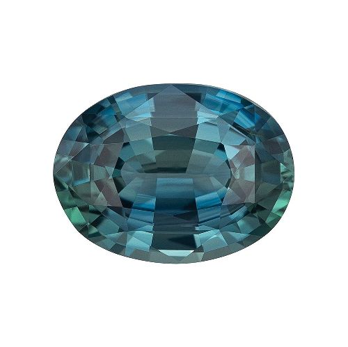 2.01 Carat Teal Oval Sapphire