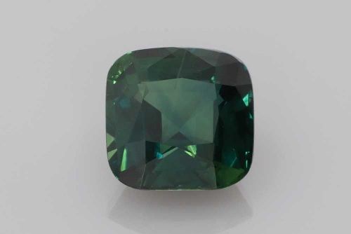 2.05 Carat Vivid Teal Cushion Sapphire