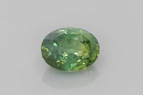 2.24 Carat Vivid Green Oval Sapphire