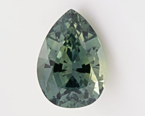 3.27 Carat Vivid Green Pear Sapphire