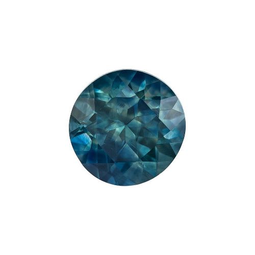 0.75 Carat Teal Round Sapphire