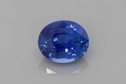 3.68 Carat Blue Oval Sapphire