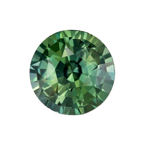 2.57 Carat Green Round Sapphire