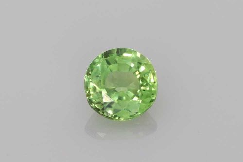 1.09 Carat Vivid Green Round Sapphire