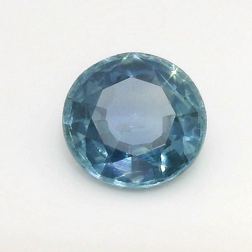 0.81 Carat Light Blue Round Sapphire