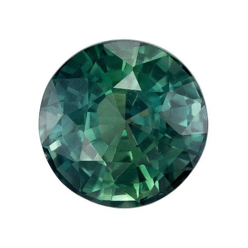 4.02 Carat Teal Round Sapphire