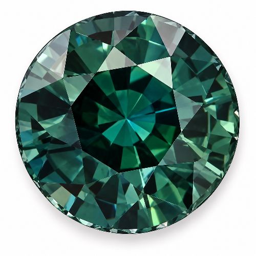 2.26 Carat Green Round Sapphire